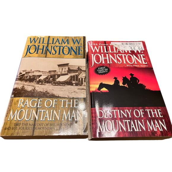 William W. Johnstone Lot of 2-Rage of Mountainman and Destiny of Mountainman VTG - Picture 1 of 9